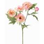 Branche synthétique de pivoine LARDUAN, collection Eco, rose-blanc, 60cm, Ø7cm