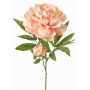 Pivoine synthétique WARDUAN, collection Eco, saumon, 65cm, Ø15cm