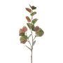 Branche artificielle d'eucalyptus KALHEN, vert-violet, 75 cm