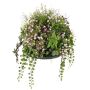 Composition florale synthétique Impatiente DANFIR, menthe, fougère, trèfle, blanc-vert, 50cm, Ø32cm