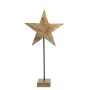 Figurine décorative LINDAL en forme d'étoile, socle en bois, couleur naturelle, 35x11x70cm