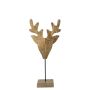 Figurine décorative cerf LINDAL, socle en bois, naturel, 26x15x60cm