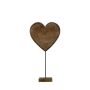 Figurine décorative cœur LINDAL, socle en bois, couleur naturelle, 12x12x27cm