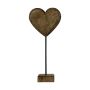 Figurine décorative cœur LINDAL, socle en bois, couleur naturelle, 23x10x45cm