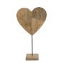 Figurine décorative cœur LINDAL, socle en bois, couleur naturelle, 35x15x62cm