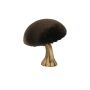 Figurine décorative champignon ARNAH, velours, marron, 10cm