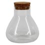 Bocal de conservation PEPPA avec couvercle en liège, transparent, 11,5cm, Ø10,3cm