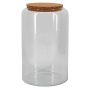 Bocal de conservation en liège KEDAR avec couvercle, transparent, 30cm, Ø19cm