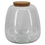 Bocal de conservation en liège FENNY avec bouchon, transparent, 25cm, Ø23cm