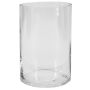 Vase en verre cylindrique SANSA OCEAN, recyclé, transparent, 15cm, Ø10cm