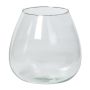 Bougeoir KESSIE en verre, transparent, 19,5cm, Ø19cm