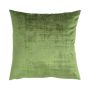Coussin décoratif LORIKA, vert gazon, aspect velours, 50x50cm