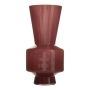 Vase à fleurs en verre GARNIAS, rouge merlot, 40cm, Ø20cm