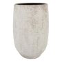 Vase à fleurs VEMIL en céramique, moucheté, blanc, 50cm, Ø29cm