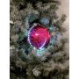Boule de Noël LED LUVELIA, 5 pièces, rose fuchsia brillant, Ø8cm