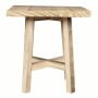 Tabouret carré en bois MAREA, beige, 25,5cm, Ø24cm