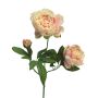 Branche artificielle de pivoine MEIRU, abricot-rose, 70cm, Ø9-12cm