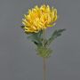Fleur synthétique chrysanthème LINGYUN, jaune-orange, 65cm, Ø16cm