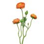 Branche de renoncules artificielles JIXIANG, orange, 50cm