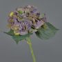 Fleur artificielle Hortensia FUXIANG, vieux lilas-jaune-vert, 50cm, Ø16cm