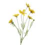 Panier décoratif avec branches de fleurs artificielles BAILING, jaune, 90 cm