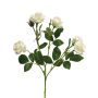 Branche de rose artificielle SHANZHA, crème, 70cm, Ø6,5-7cm