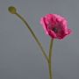 Fleur artificielle de pavot YILAN, rose vif, 60 cm, Ø 12 cm
