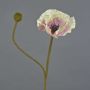 Fleur artificielle de pavot YILAN, rose et blanc, 60 cm, Ø 12 cm