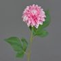 Fleur synthétique dahlia WANRU, rose-blanc, 50cm, Ø9cm