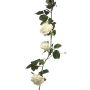 Guirlande de fleurs artificielles Rose KAILIN, blanche, 145cm