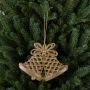 Suspension en acrylique Cloches SCOUT, paillettes, or, 11x3x8cm