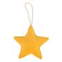 Pendentif décoratif EYRUN en velours, forme d'étoile, cordon de suspension, jaune, Ø16cm