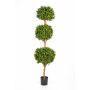 Plante artificielle de buis, boule triple TOM, tronc naturel, 3 pièces, 190cm, Ø50cm