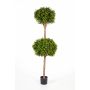 Plante artificielle en buis, boule double TOM, tronc naturel, 2 pièces, 160cm, Ø50cm