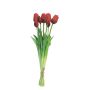 Bouquet de tulipes synthétiques LONA, rouge-noir, 45cm, Ø15cm