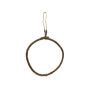 Anneau décoratif en métal HELIJIA à suspendre, floqué, marron, Ø15cm