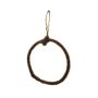 Anneau décoratif en métal HELIJIA à suspendre, floqué, marron foncé, Ø15cm