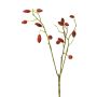Branche artificielle de rosier sauvage XINGRUI avec cynorrhodons, rouge, 45cm