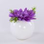 Gerbera en tissu IMINA dans un pot en céramique, lilas, 12cm, Ø15cm