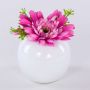 Gerbera en tissu IMINA dans un pot en céramique, rose-lilas, 12cm, Ø15cm