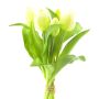 Bouquet de tulipes synthétiques LONA, blanc, 30cm