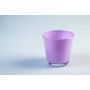 Petit photophore en verre ALEX AIR, lilas, 7,5cm, Ø7,5cm