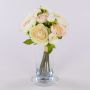 Bouquet de renoncules en tissu TONIE, blanc-rose, 20 cm, Ø 20 cm