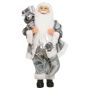 Figurine décorative de Père Noël WILKEN, sac cadeau, chaussette remplie, gris-argenté, 20x14x45cm