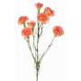 Branche de fleurs synthétiques, œillet PIARA, saumon, 60cm, Ø3-5cm