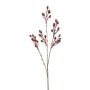 Branche artificielle d'églantier FRIMTE avec des cynorrhodons, rouge bourgogne, 55cm