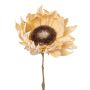 Fleur artificielle Tournesol CRUFT, aspect sec, crème, 60cm