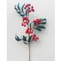 Branche de sorbier des oiseaux artificielle BERNFRIEDE avec des fruits, rouge, 55cm