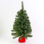 Sapin de Noël artificiel WARSCHAU, sac en jute rouge, 90cm, Ø50cm