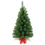 Sapin de Noël artificiel WARSCHAU, sac en jute, ruban rouge, LED, 90cm, Ø50cm